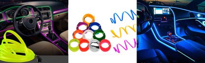 5M LED Car Interior Ambient Light Strip – Flexible Neon USB Decorative Wire for DIY Auto Styling &amp; Party Use