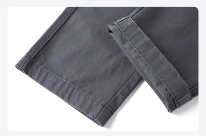 SIMWOOD Men’s Straight-Leg Chino Pants – 2025 Autumn Collection, 320gsm Washed Fabric, Plus Sizes Available