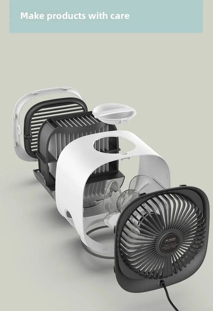 Portable Mini Air Conditioner – Personal Evaporative Cooler with 3-Speed Fan, Compact Desk Cooling Fan for Office, Home, or Car Use