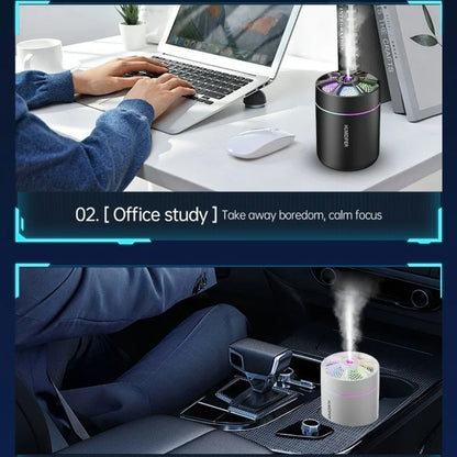 Mini Car Air Humidifier &amp; Aroma Diffuser – LED Light, Air Purifier &amp; Freshener for Vehicle Interior Aromatherapy
