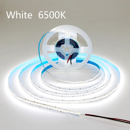 5M Flexible 2835 LED Strip Light, 240 LEDs/m, DC12V/24V – High Brightness, Cuttable Tape Light in Red, Green, Blue