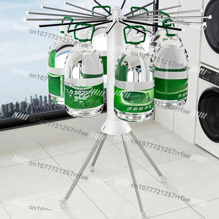Foldable Octopus Drying Rack – No-Drill Retractable Removable Hanger for Balcony & Indoor Use