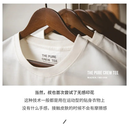 Classic Men’s Summer T-Shirt – 1 or 2 Pack Solid Cotton Short Sleeve Round Neck Tees in Black and Beige, Heavyweight and Versatile