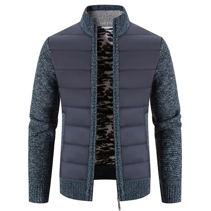 Men's Knit Baseball Jacket – Autumn Winter Casual Business Pullover Sweater, Korean Style Windbreaker Jumper