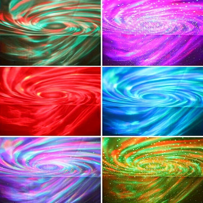 LED Starry Sky &amp; Northern Lights Projector Lamp with Remote Control and Auto-Rotation – Perfect for Home and Party Decoration