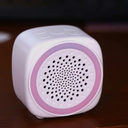 RGB Light Baby White Noise Machine with Timer, Sleep Sound Player, Night Light, USB Rechargeable - White