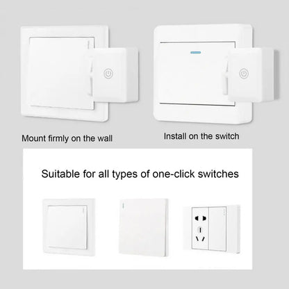 Wireless Smart Light Switch Controller with Remote – Long Range, Button Pusher to Turn Off Lights Automatically