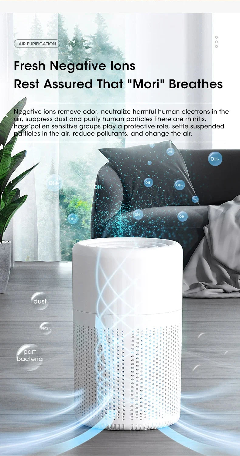 Compact Desktop Air Purifier – Portable HEPA Filter Air Cleaner for Home, Removes Odors and Freshens Air &nbsp;