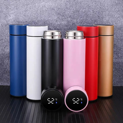 500ML Smart Insulated Thermos Water Bottle – Stainless Steel Vacuum Flask with Touch Temperature Display Digital Mug