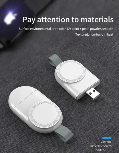 Portable Magnetic Wireless Charging Dock for Apple Watch Series Ultra/10/9/8/7/6/5/4/3/2/SE – Travel-Friendly Charger Stand