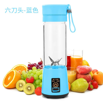 Portable Mini Electric Juicer Blender – USB Rechargeable Fruit Mixer & Multifunctional Smoothie Maker