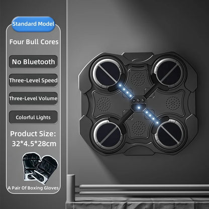 Smart Music Boxing Trainer – Interactive Wall-Mounted Target for Kids & Adults, Electronic Reaction Training Device for Home, Sanda & Fitness