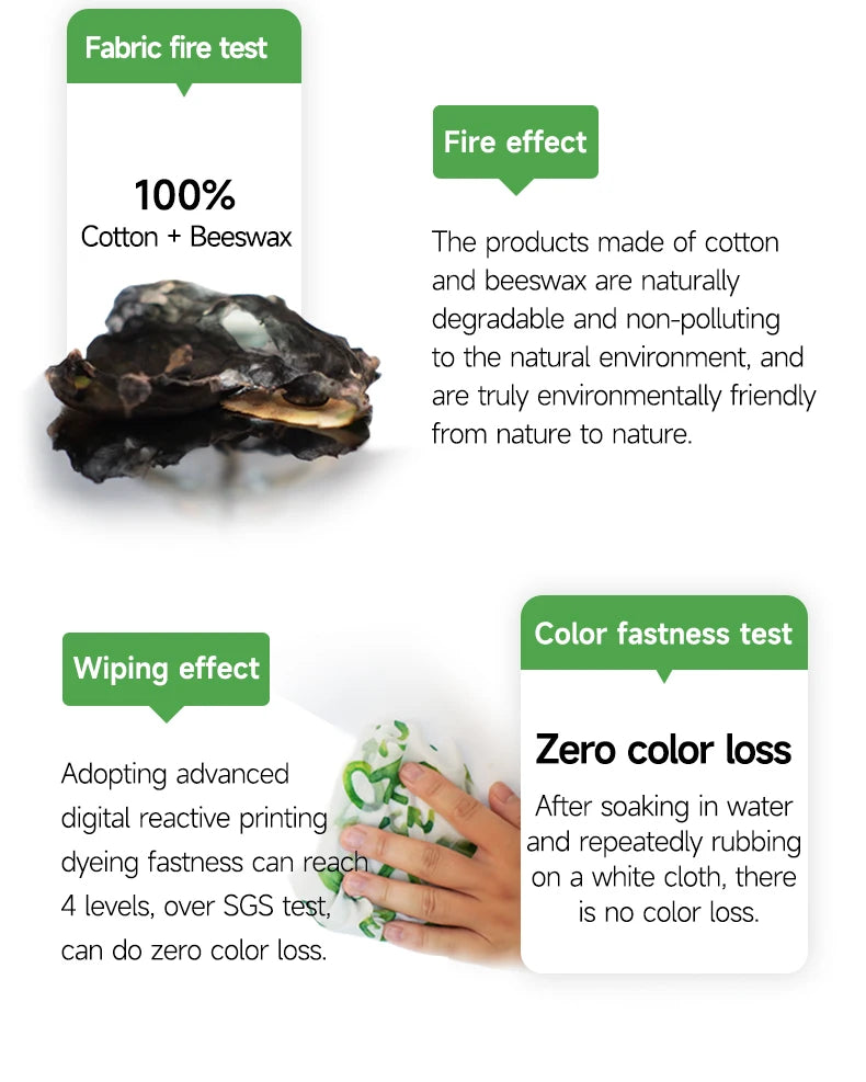 WEEDI Eco-Friendly Beeswax Food Wraps – Reusable, Plastic-Free Food Storage Alternative for Sustainable Living