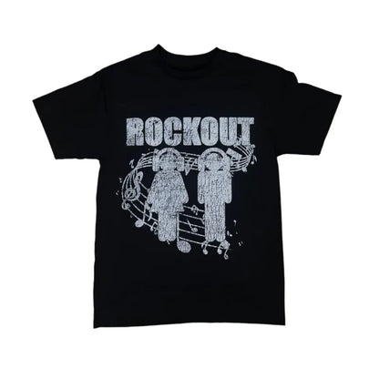 Y2K-Inspired Gothic Graphic Tee with Night School Print for Men and Women — Harajuku Hip Hop Streetwear, Unisex Boxy Fit, Short Sleeve Sweatshirt