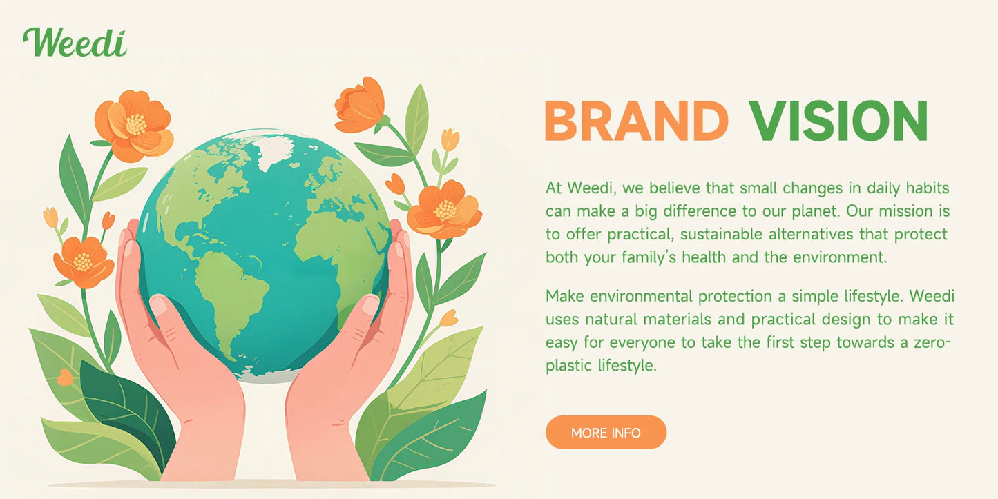 WEEDI Eco-Friendly Beeswax Food Wraps – Reusable, Plastic-Free Food Storage Alternative for Sustainable Living