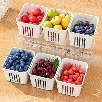 1 Set Transparent Square Food Storage Containers with Compartments – Ideal for Refrigerator Organization of Salad, Fruits, Vegetables &amp; Condiments