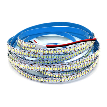 5M Flexible 2835 LED Strip Light, 240 LEDs/m, DC12V/24V – High Brightness, Cuttable Tape Light in Red, Green, Blue