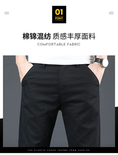 Men's Spring Loose-Fit Cotton Work Trousers – Durable Outdoor Straight-Leg Casual Business Pants &nbsp;