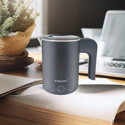 Compact 500ML Stainless Steel Electric Travel Kettle – Portable Water Boiler for Tea, Coffee, Home, Hotel &amp; Camping Use