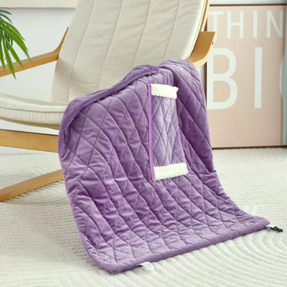 Single Battery-Powered USB Heated Blanket, Washable and Rechargeable Electric Throw for Family Use