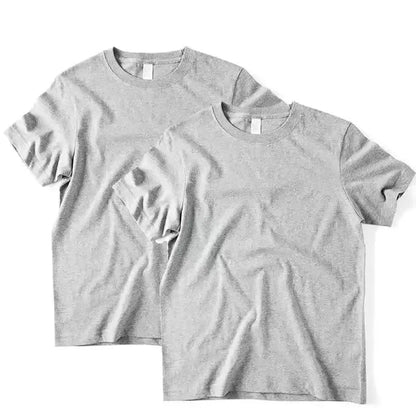2-Pack Unisex Solid Color T-Shirts – 100% Cotton, Loose Fit, Short Sleeve, Basic Everyday Tees for Men & Women, White & Black Options