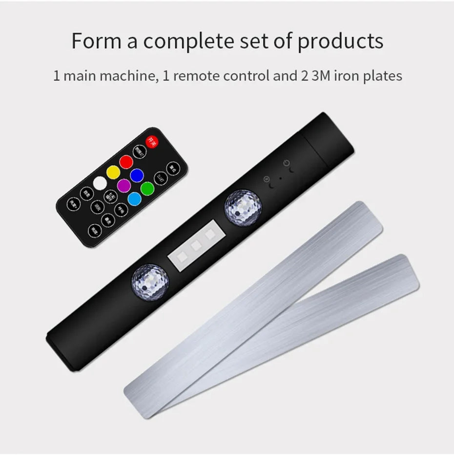 BLALION Wireless RGB LED Car Ambient Light – USB Rechargeable Star Projector with Voice Control for Interior &amp; Party Decoration