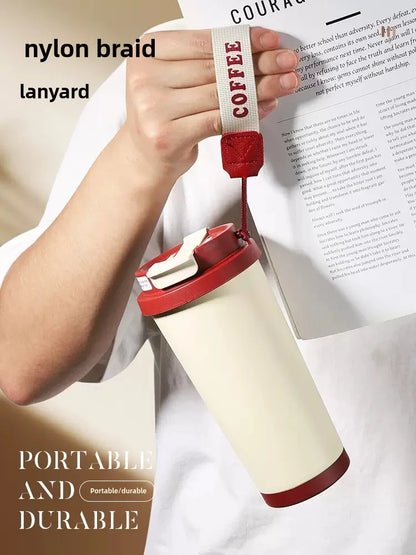 530ml Travel Coffee Mug – Reusable with Seal Lid, Stainless Steel & Ceramic Liner, Perfect for On-the-Go Coffee