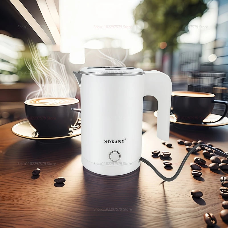 500ML Portable Electric Travel Kettle – Stainless Steel Water Boiler for Tea, Coffee, Hotel, Kitchen &amp; Family Use