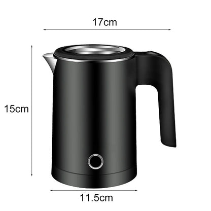 Compact 500ML Stainless Steel Electric Travel Kettle – Portable Water Boiler for Tea, Coffee, Home, Hotel &amp; Camping Use