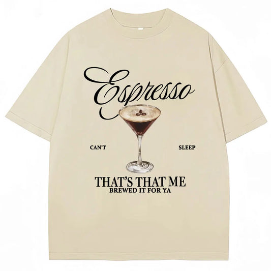 Sabrina Carpenter Espresso Martini Graphic Tee – Unisex Casual Loose Fit Soft Cotton Aesthetic Streetwear T-Shirt