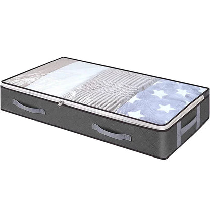 Under-Bed Storage Bag for Foldable Quilts, Clothes Organizer, Dustproof Large Capacity Wardrobe Storage Box