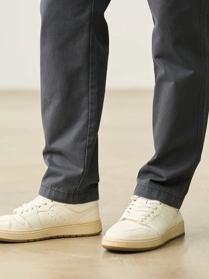 SIMWOOD Men’s Straight-Leg Chino Pants – 2025 Autumn Collection, 320gsm Washed Fabric, Plus Sizes Available
