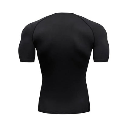 Men’s Summer Compression Workout T-Shirt – Tight-Fit Quick-Dry Athletic Tee for Gym, Running, and Fitness Training