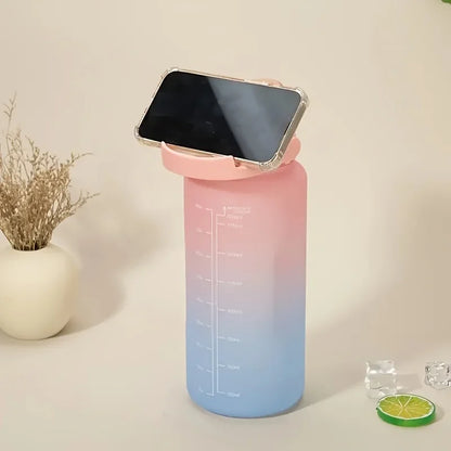 2L Motivational Water Bottle with Time Markers – Leakproof Large Capacity Sports Bottle for Fitness, Office &  Outdoor Use