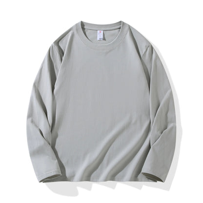 MRMT 2025 Men's 100% Cotton Long Sleeve T-Shirt – Solid Color Crew Neck Casual Top