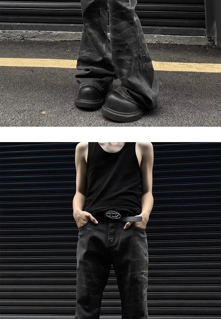 Unisex Retro Straight-Leg Jeans – High Street Loose Fit for Men & Women | Hip-Hop Autumn Streetwear