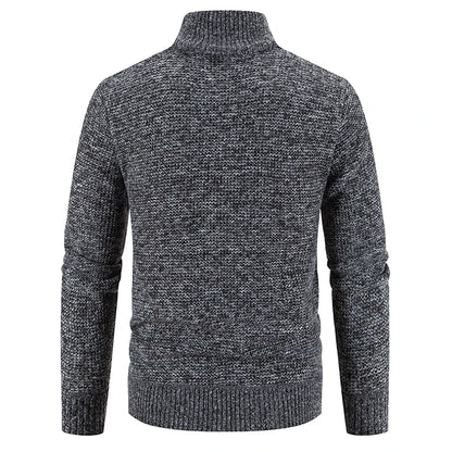 Men's Knit Baseball Jacket – Autumn Winter Casual Business Pullover Sweater, Korean Style Windbreaker Jumper