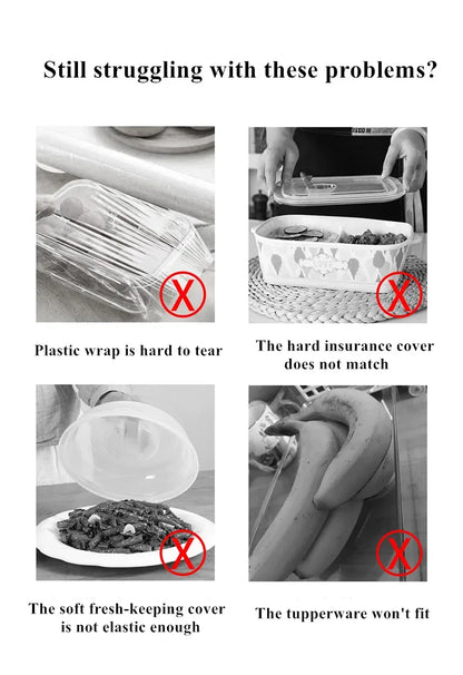 Reusable Elastic Food Bowl Covers – BPA-Free Plastic Wrap Alternative for Plates, Bowls, Leftovers, Fruits &amp; Vegetables