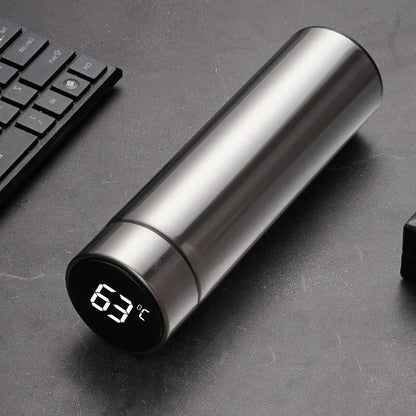 500ML Smart Insulated Thermos Water Bottle – Stainless Steel Vacuum Flask with Touch Temperature Display Digital Mug