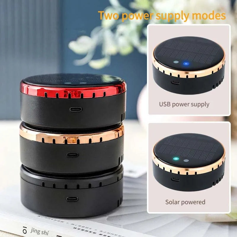 Solar-Powered USB Car Air Purifier – Compact Auto Air Freshener &amp; Odor Eliminator with Solar Charging