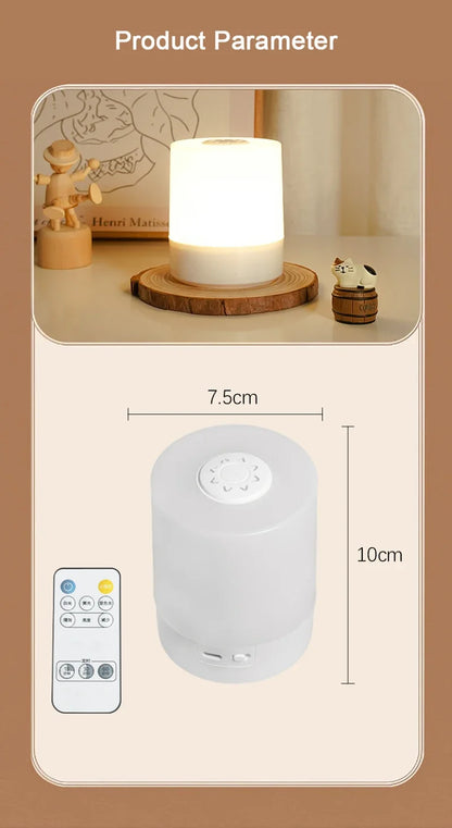 Rechargeable LED Bedside Table Lamp – Dimmable Touch Control Night Light for Bedroom, Desk, and Reading Decor