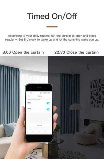 Smart WiFi/Bluetooth Curtain Opener – Automatic Electric Curtain Robot for Roman Rod & Track with Remote App Control