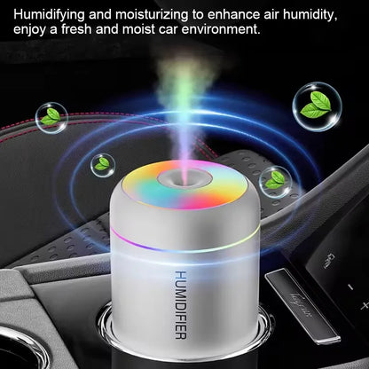 180ml USB Mini Air Humidifier &amp; Essential Oil Diffuser – LED Cool Mist Sprayer for Car, Home, Bedroom, or Office