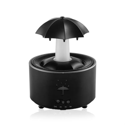 Cloud Rain Aroma Diffuser with Humidifier, Raindrop Design, Remote-Controlled Night Light, Desktop Water Fountain with Soothing Water Drop Sounds for Home Use