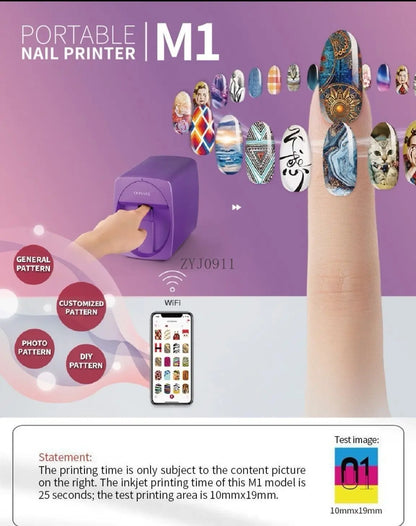 Y Smart Nail Art Printer – Portable Mini Automatic Nail Painting Machine for Professional Nail Design