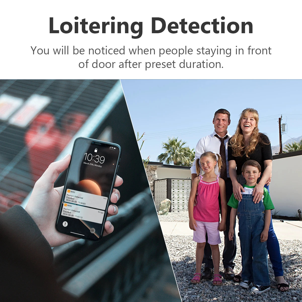 IMOU Video Doorbell 2S with Chime, Rechargeable 5000mAh Battery, Human Motion Detection, Two-Way Audio, Waterproof, Fully Wireless