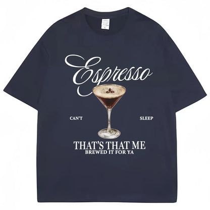 Sabrina Carpenter Espresso Martini Graphic Tee – Unisex Casual Loose Fit Soft Cotton Aesthetic Streetwear T-Shirt