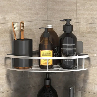 No-Drill Wall-Mounted Bathroom Shelf – Corner Shower Organizer for Shampoo, Toiletries, and Bathroom Essentials