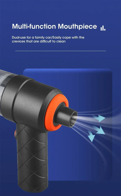 Cordless Handheld Car Vacuum Cleaner – Powerful Suction & Blower, Portable Mini Vacuum for Car and Home Use