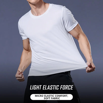 Lightweight Men's Moisture-Wicking Athletic T-Shirt – Quick Dry Short Sleeve Sportswear for Gym, Running & Training